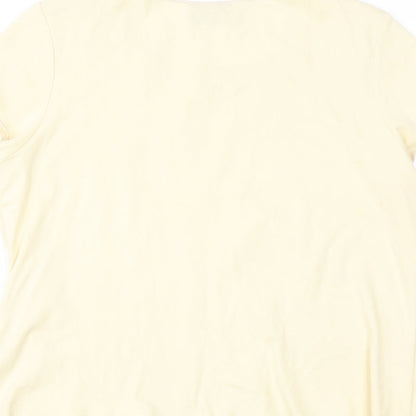 Womens UK Size 18 Principles Yellow Basic T-Shirt