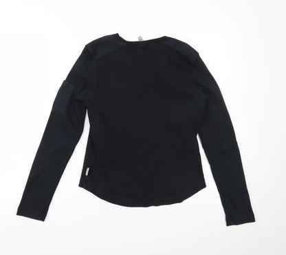 Womens UK Size 14 Oasis Black Basic Blouse