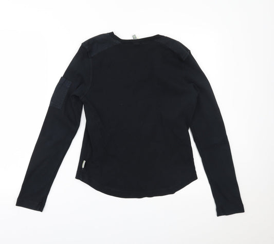 Womens UK Size 14 Oasis Black Basic Blouse