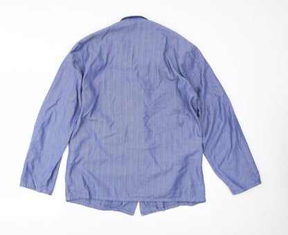 Mens UK Size M Marks and Spencer Blue  Button-Up Long Sleeve Casual Shirt