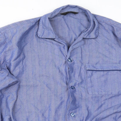 Mens UK Size M Marks and Spencer Blue  Button-Up Long Sleeve Casual Shirt