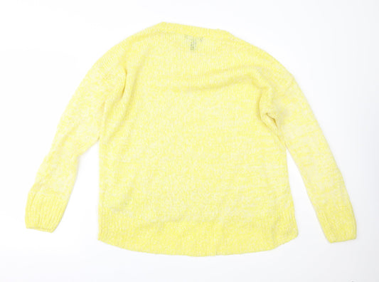 Womens UK Size M New Look Yellow Pullover Jumper