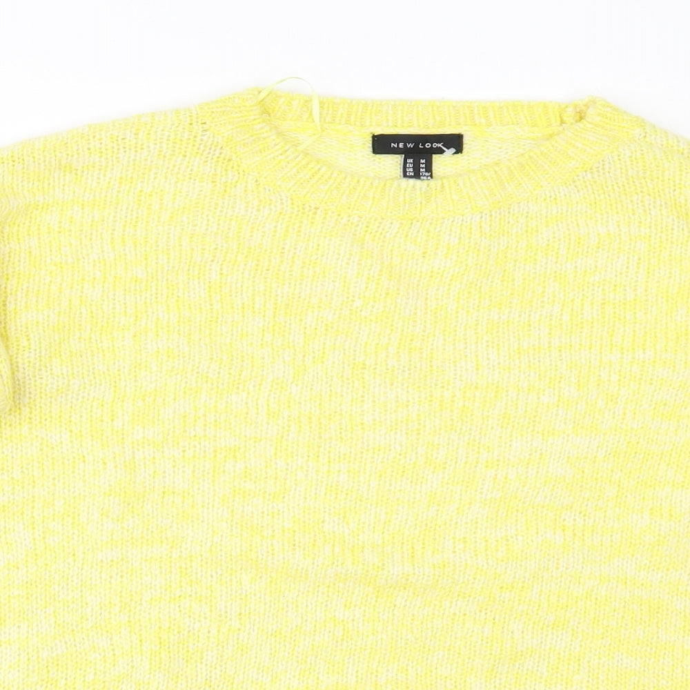 Womens UK Size M New Look Yellow Pullover Jumper