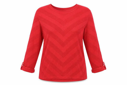 Womens UK Size M Isle Essentials Red Basic Blouse