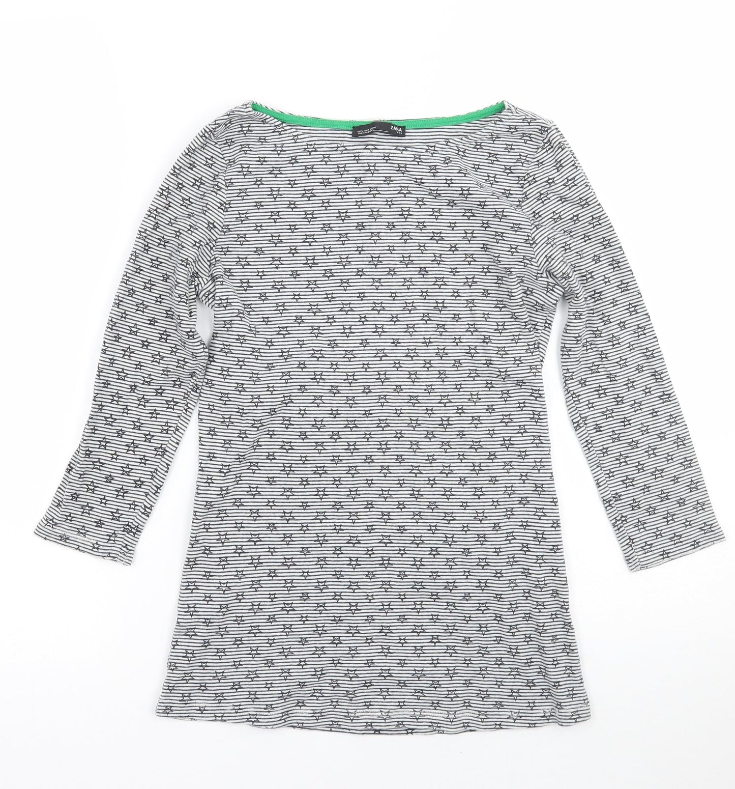 Womens UK Size S Zara White Basic T-Shirt