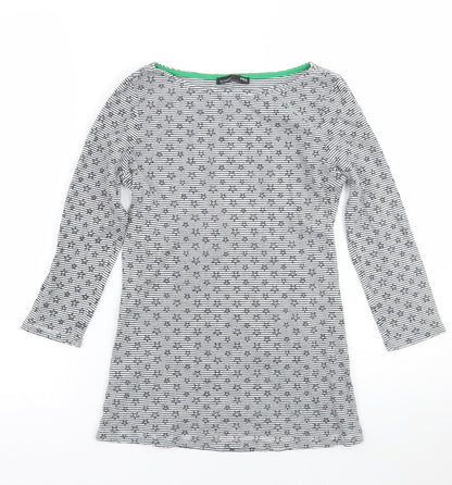 Womens UK Size S Zara White Basic T-Shirt