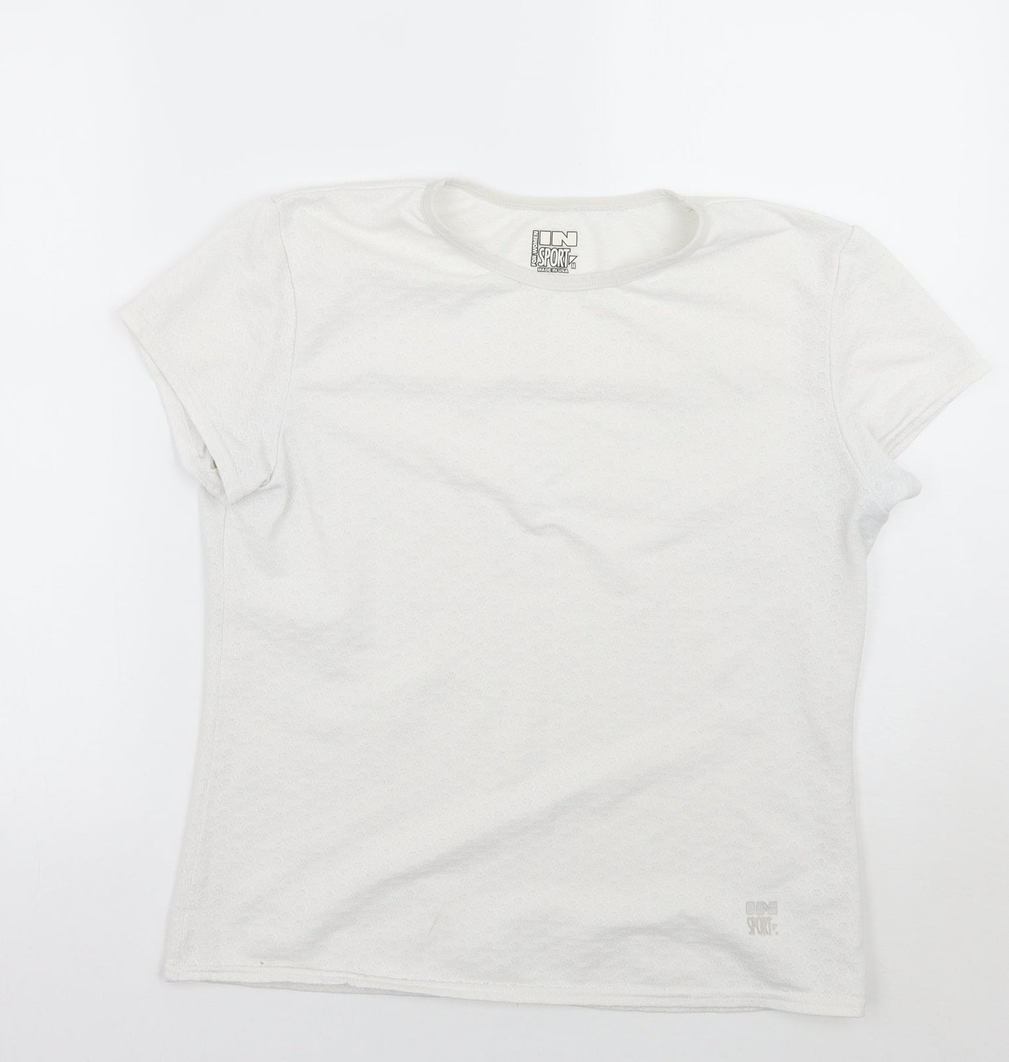 In Sport Womens White   Basic T-Shirt Size M