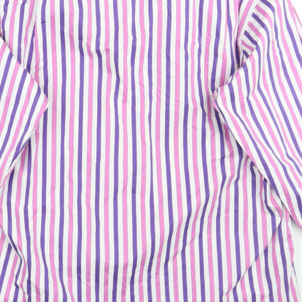 Mens UK Size 16 Oli Pink  Button-Up Long Sleeve Casual Shirt