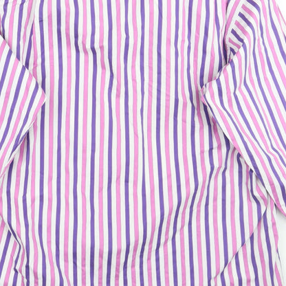 Mens UK Size 16 Oli Pink  Button-Up Long Sleeve Casual Shirt