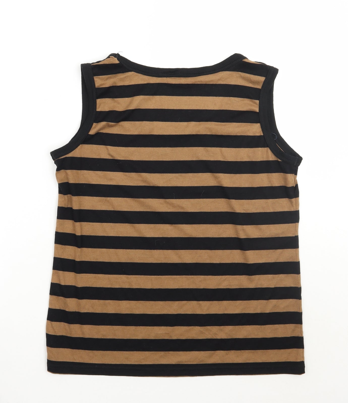 mimosa Womens Brown Striped  Basic Tank Size 14