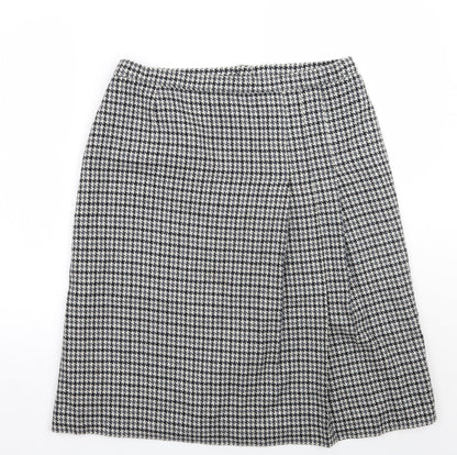 marjori  Womens Beige Check  A-Line Skirt Size 36