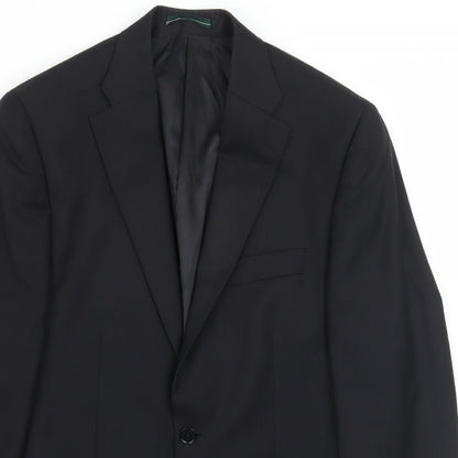 Mens UK Size 38 Greenwoods Regular Black Suit Jacket