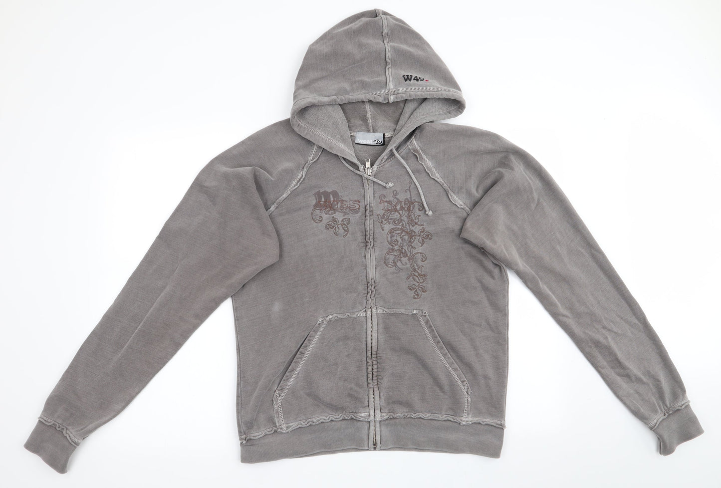 West 49 Womens Brown Floral  Full Zip Hoodie
