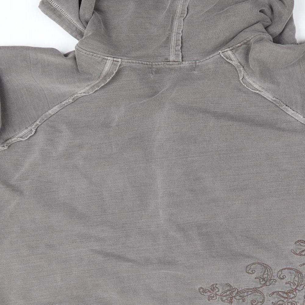 West 49 Womens Brown Floral  Full Zip Hoodie
