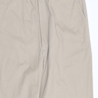 Haggar Clothing Co Mens Beige   Chino Trousers Size 34 in L28 in