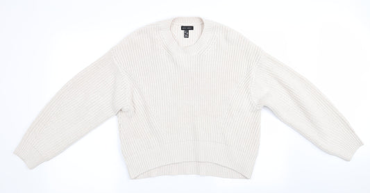 Womens UK Size S New Look Ivory Pullover Jumper