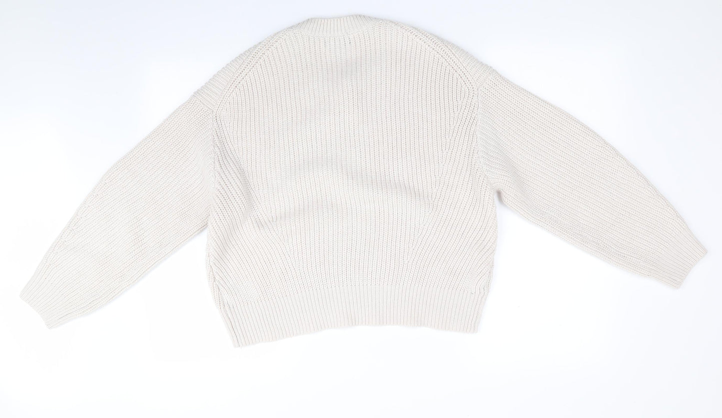 Womens UK Size S New Look Ivory Pullover Jumper