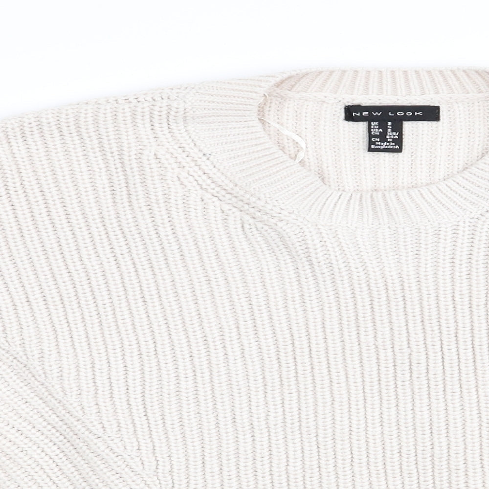 Womens UK Size S New Look Ivory Pullover Jumper
