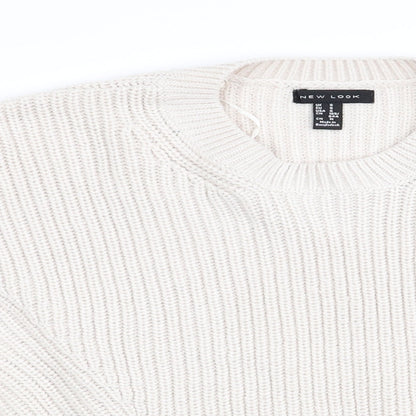 Womens UK Size S New Look Ivory Pullover Jumper