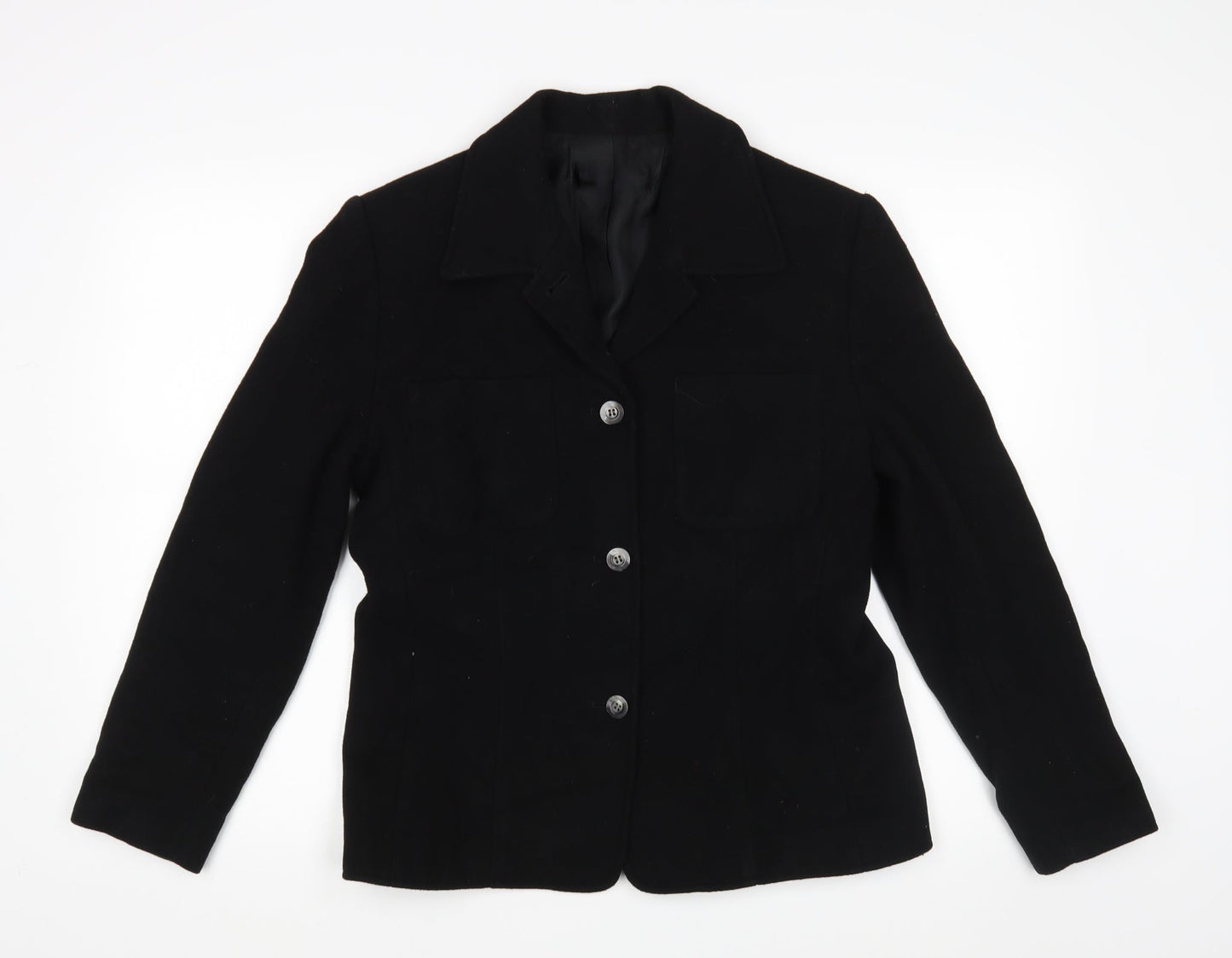 Womens UK Size One Size Preworn Black Pea Coat