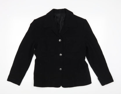 Womens UK Size One Size Preworn Black Pea Coat
