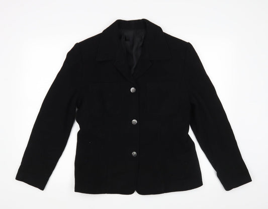 Womens UK Size One Size Preworn Black Pea Coat