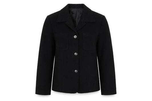 Womens UK Size One Size Preworn Black Pea Coat
