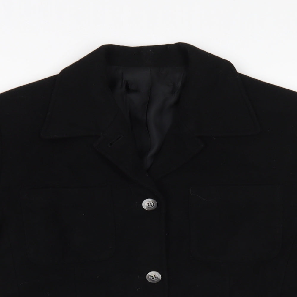 Womens UK Size One Size Preworn Black Pea Coat