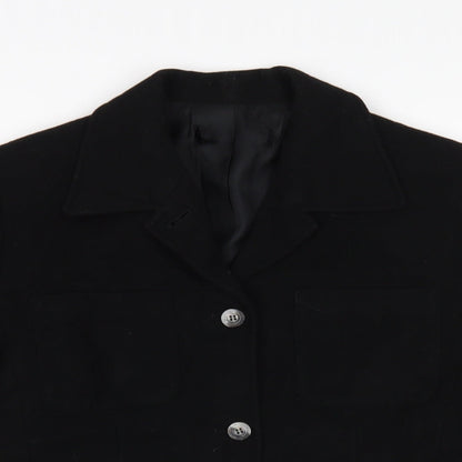 Womens UK Size One Size Preworn Black Pea Coat