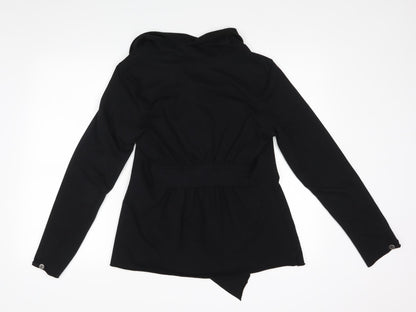 Poof Excellence Womens Black   Full Zip Jumper Size M