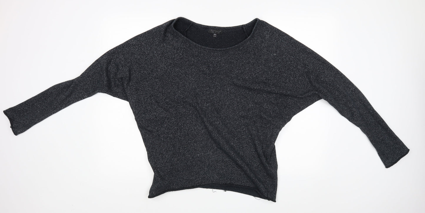 Womens UK Size 10 Topshop Grey Pullover Jumper