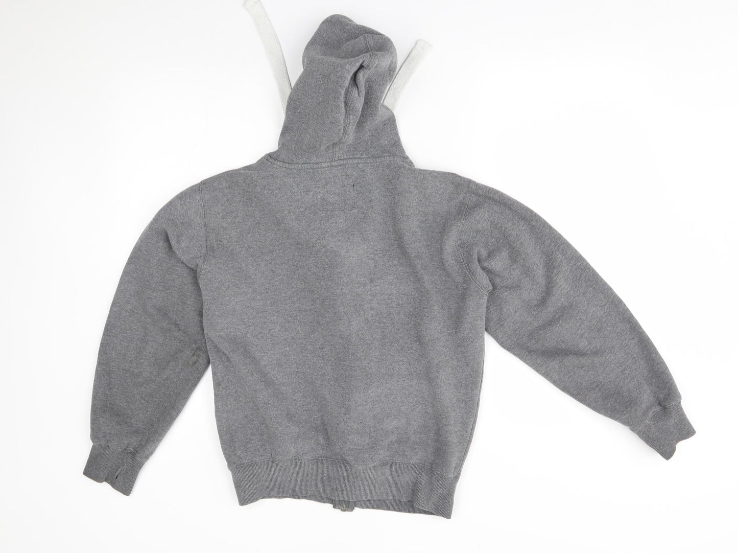 Mens UK Size S Cedar Wood State Grey Full Zip Hoodie