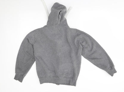 Mens UK Size S Cedar Wood State Grey Full Zip Hoodie