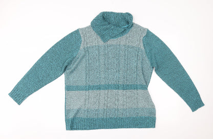 Womens UK Size XL BM Blue Pullover Jumper