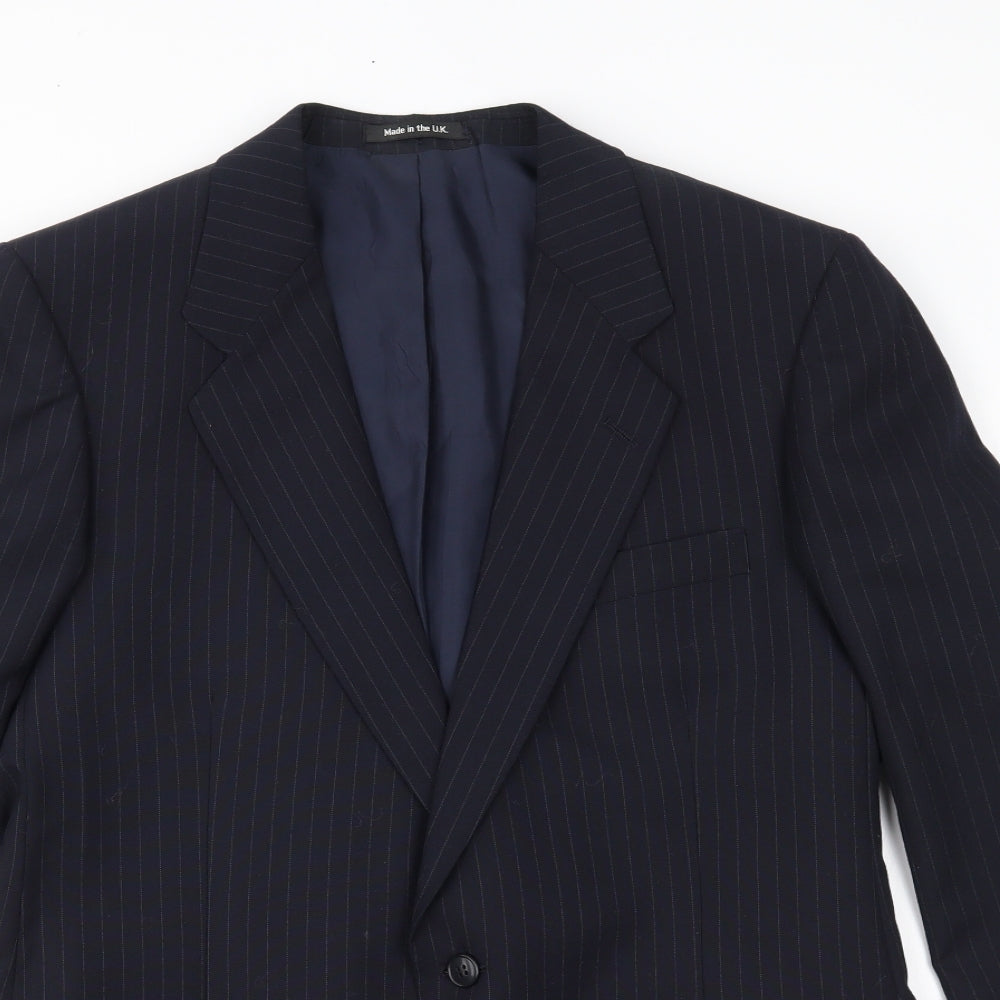 Mens UK Size  Preworn Regular Black Suit Jacket