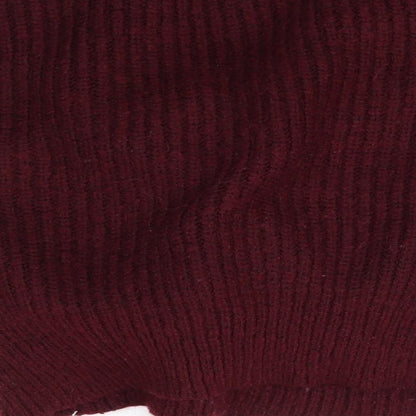 Womens UK Size L New Look Red Cardigan Jumper