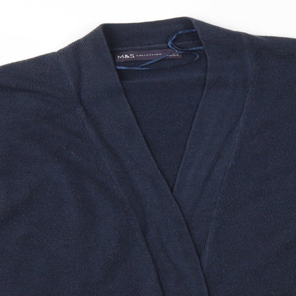 Womens UK Size M M&S Blue Cardigan Jumper