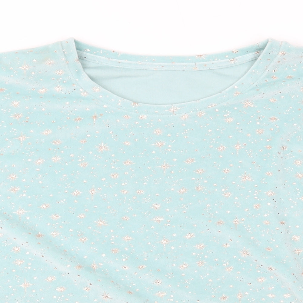 F&F Womens Blue   Pullover Jumper Size 12  - loungewear, shiny stars