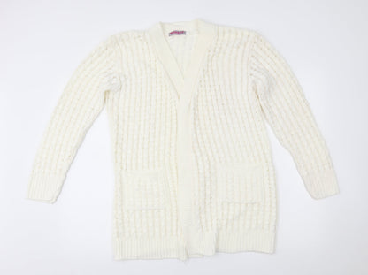 Glimpse Womens Ivory   Cardigan Jumper Size S