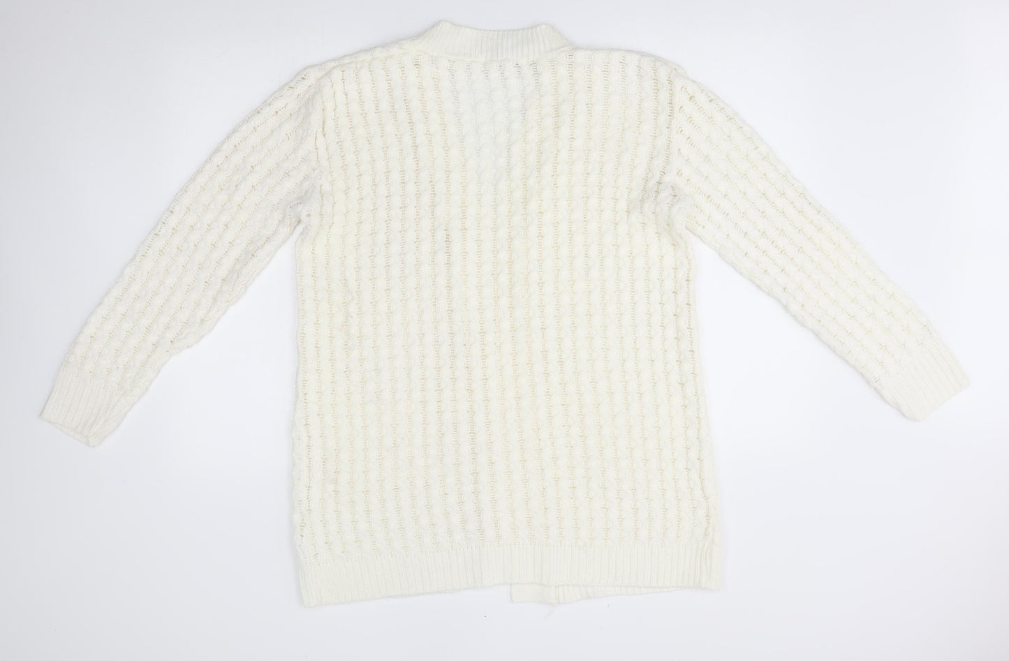 Glimpse Womens Ivory   Cardigan Jumper Size S