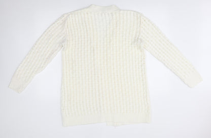 Glimpse Womens Ivory   Cardigan Jumper Size S