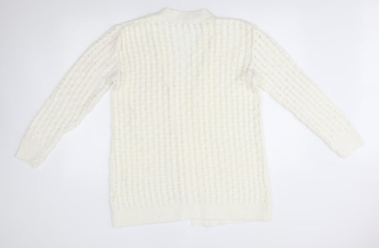 Glimpse Womens Ivory   Cardigan Jumper Size S