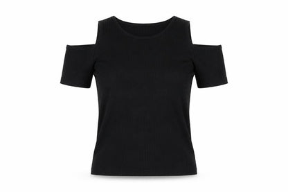 Womens UK Size 8 Select Black Basic T-Shirt