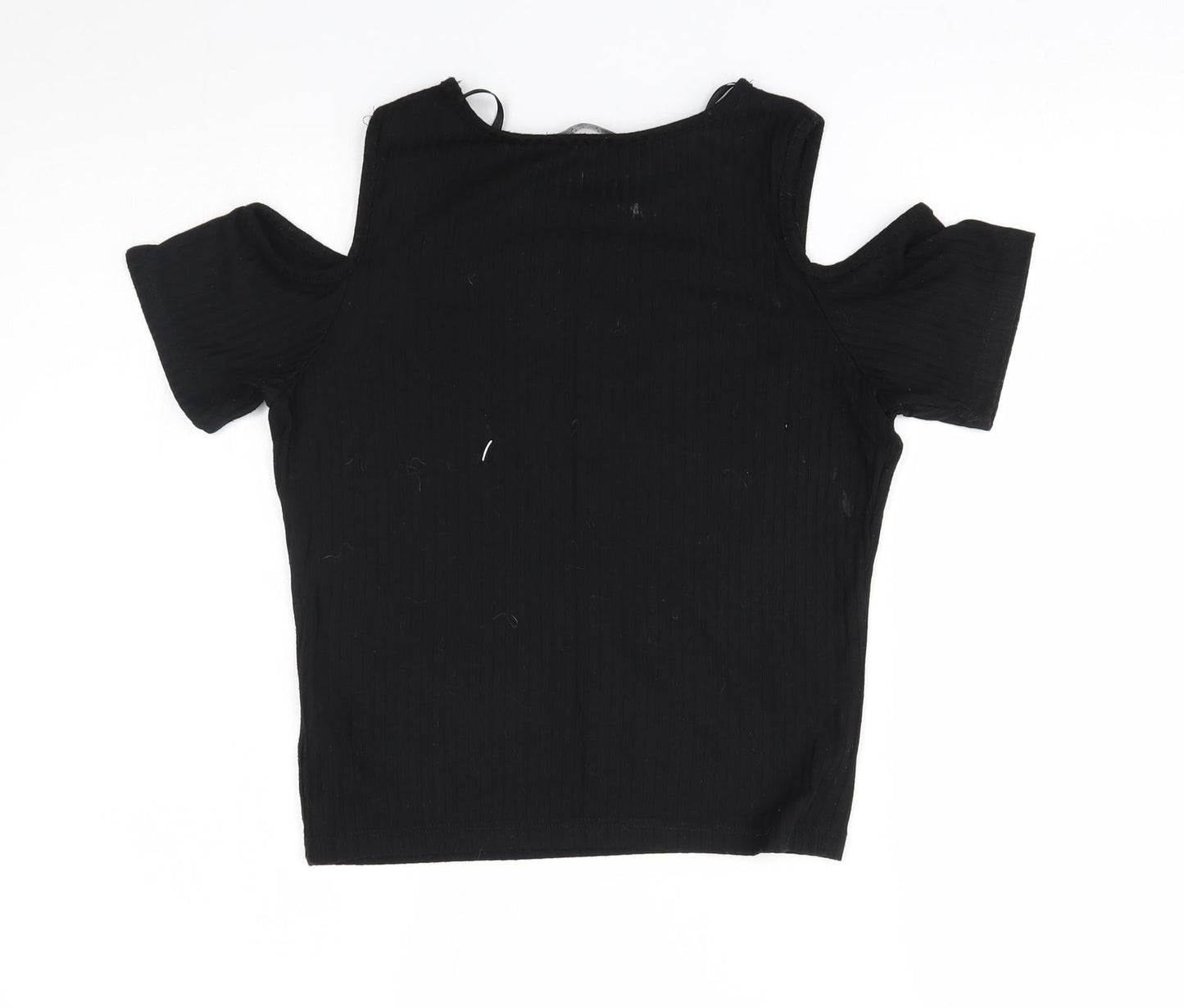 Womens UK Size 8 Select Black Basic T-Shirt