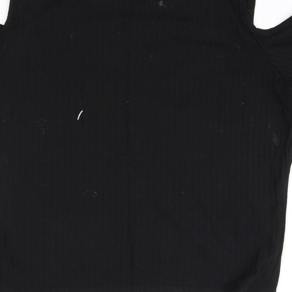 Womens UK Size 8 Select Black Basic T-Shirt