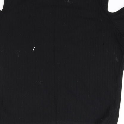 Womens UK Size 8 Select Black Basic T-Shirt
