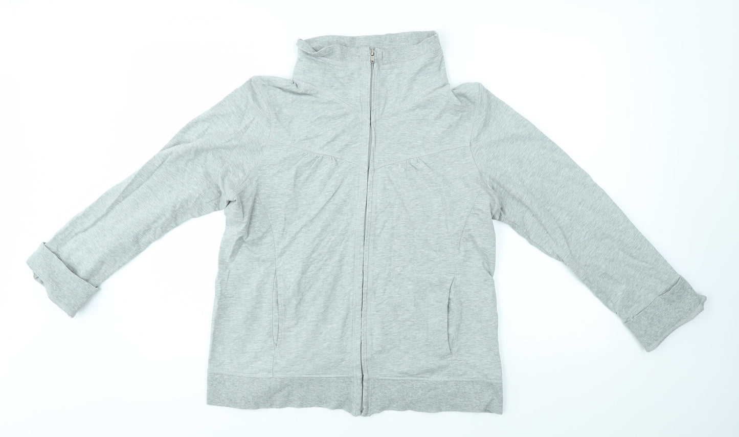 H&M Womens Grey   Full Zip Sweatshirt Size L