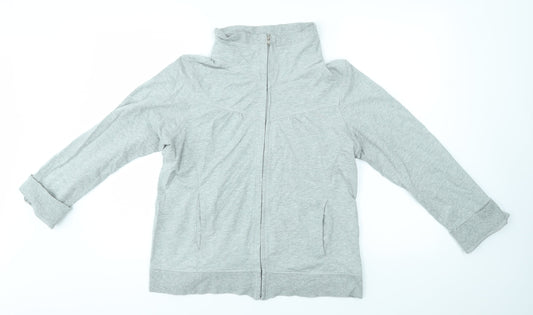 H&M Womens Grey   Full Zip Sweatshirt Size L