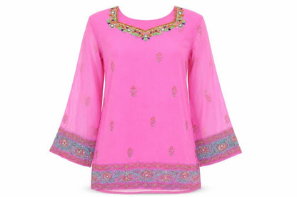 Womens UK Size S Preworn Multicoloured Basic Blouse
