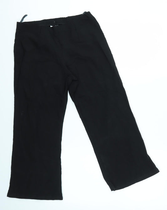 Select Womens Black   Dress Pants Trousers Size 12 L22 in - CROPPED